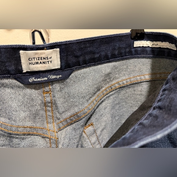 Citizens Of Humanity Ayla Baggy High Rise Wide Leg Jean Size 31 Dark Indigo - Picture 6 of 9